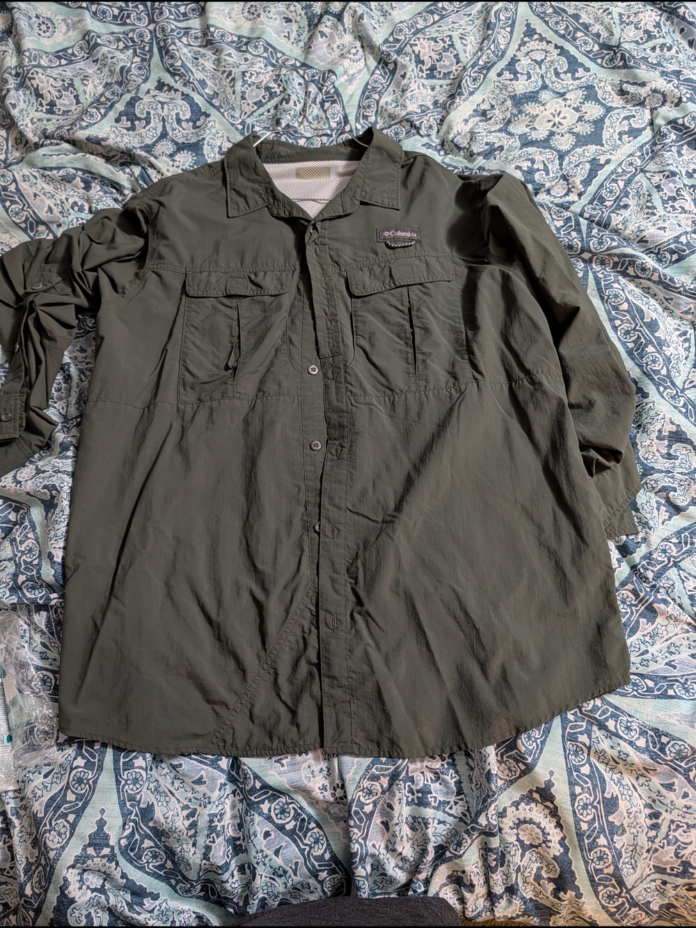 Columbia Men's Long-Sleeve Outdoor Shirt Jacket — Olive Green
